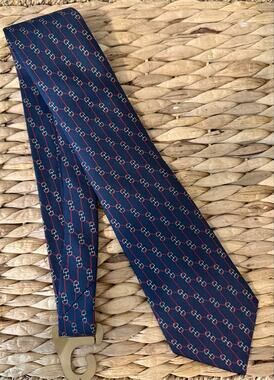 Bert Pulitzer for Lord & Taylor Silk Equestrian Horse Bit Necktie
